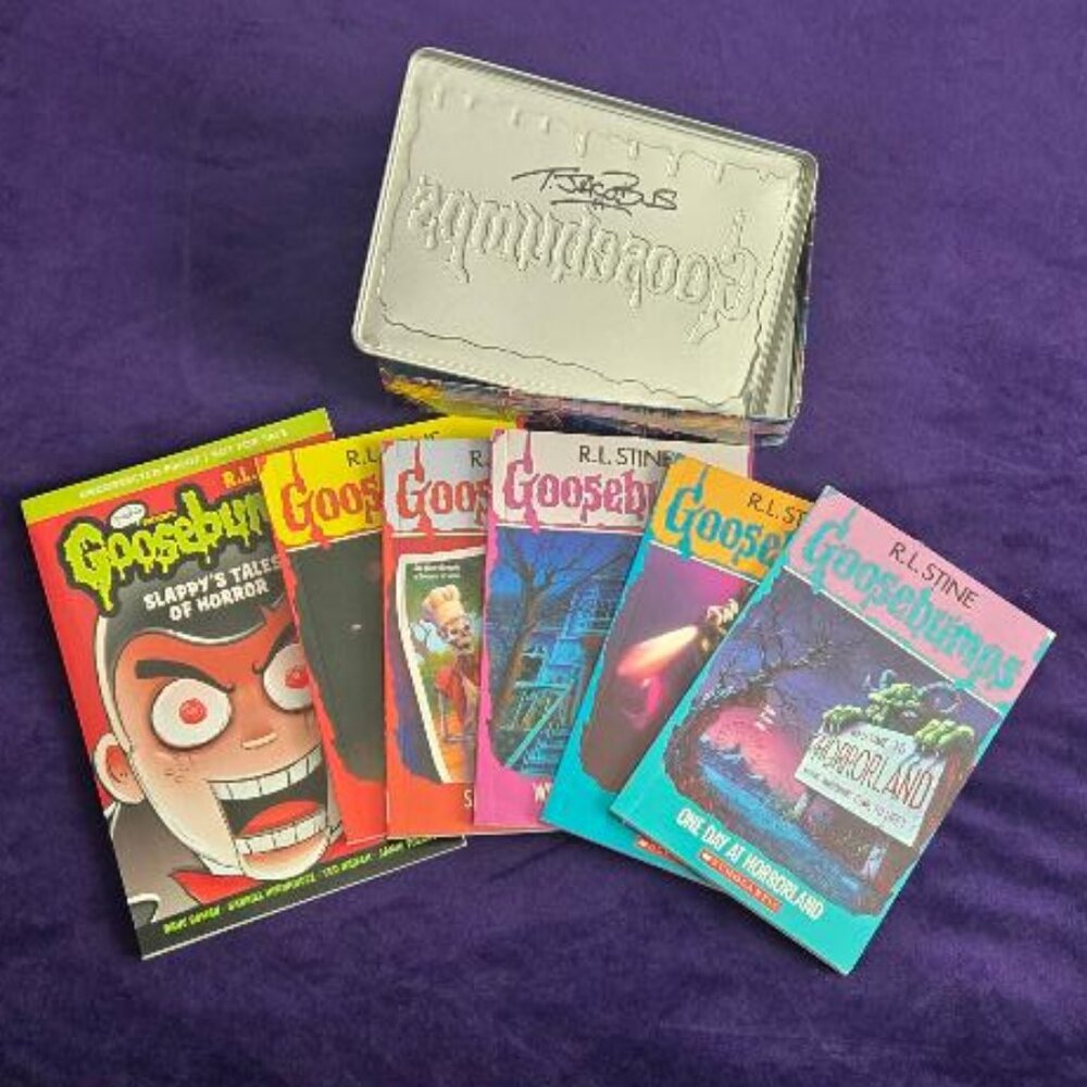 AUTOGRAPHED Goosebumps Limited Edition Tin with RARE Uncorrected Proof